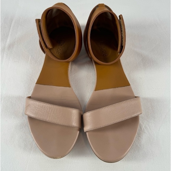Chloe’ Gala Leather Strap Sandals in Pastel Blush‎ Size 6 with Box - Picture 7 of 13